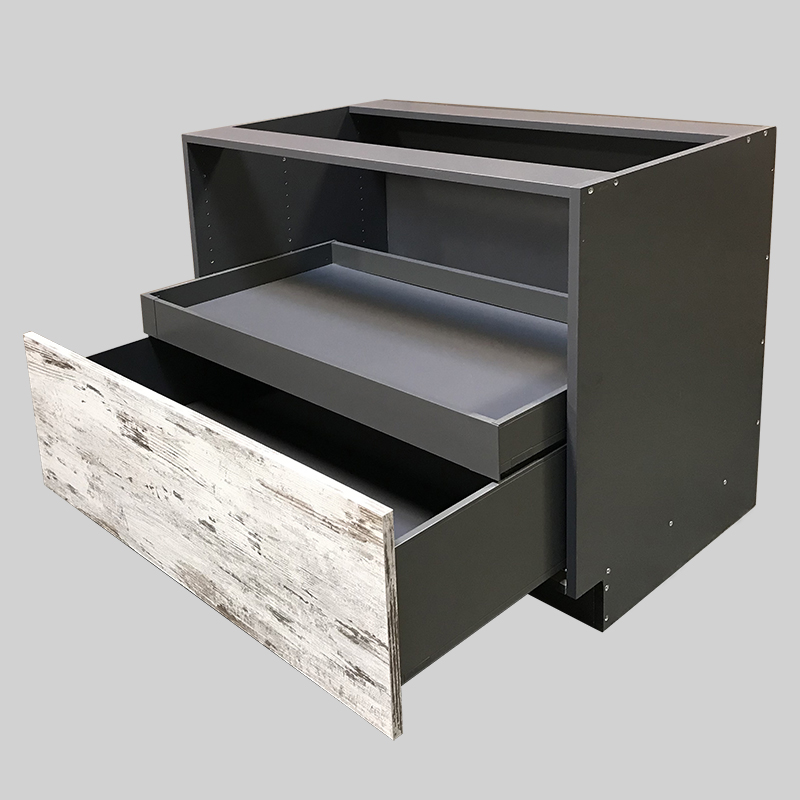 Orion Gray custom cabinet box sample