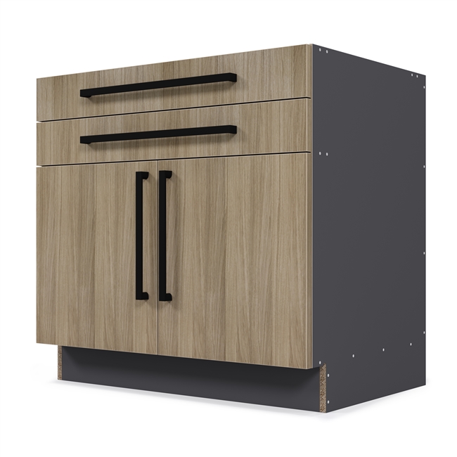 custom base 2 door 2 equal drawer