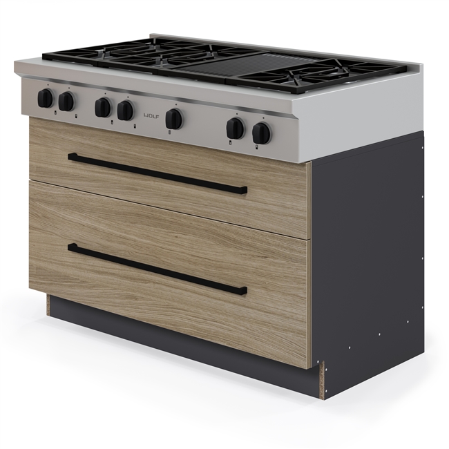 custom rangetop 2 drawer with platform top