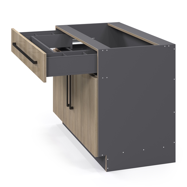 custom sink base 2 doors 1 u-shape drawer